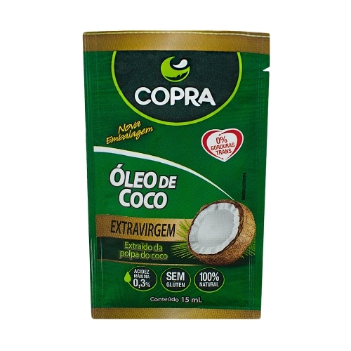 Copra Óleo de Coco Extra Virgem Sachê 15 ml